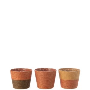 J-Line bloempot Touwtjes – papier – terracotta/oker/bruin – extra smal J-Line bloempot Touwtjes – papier – terracotta/oker/bruin – extra smal