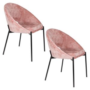 Housecraft Living Dando Eetkamerstoelen Oud Roze – Set van 2