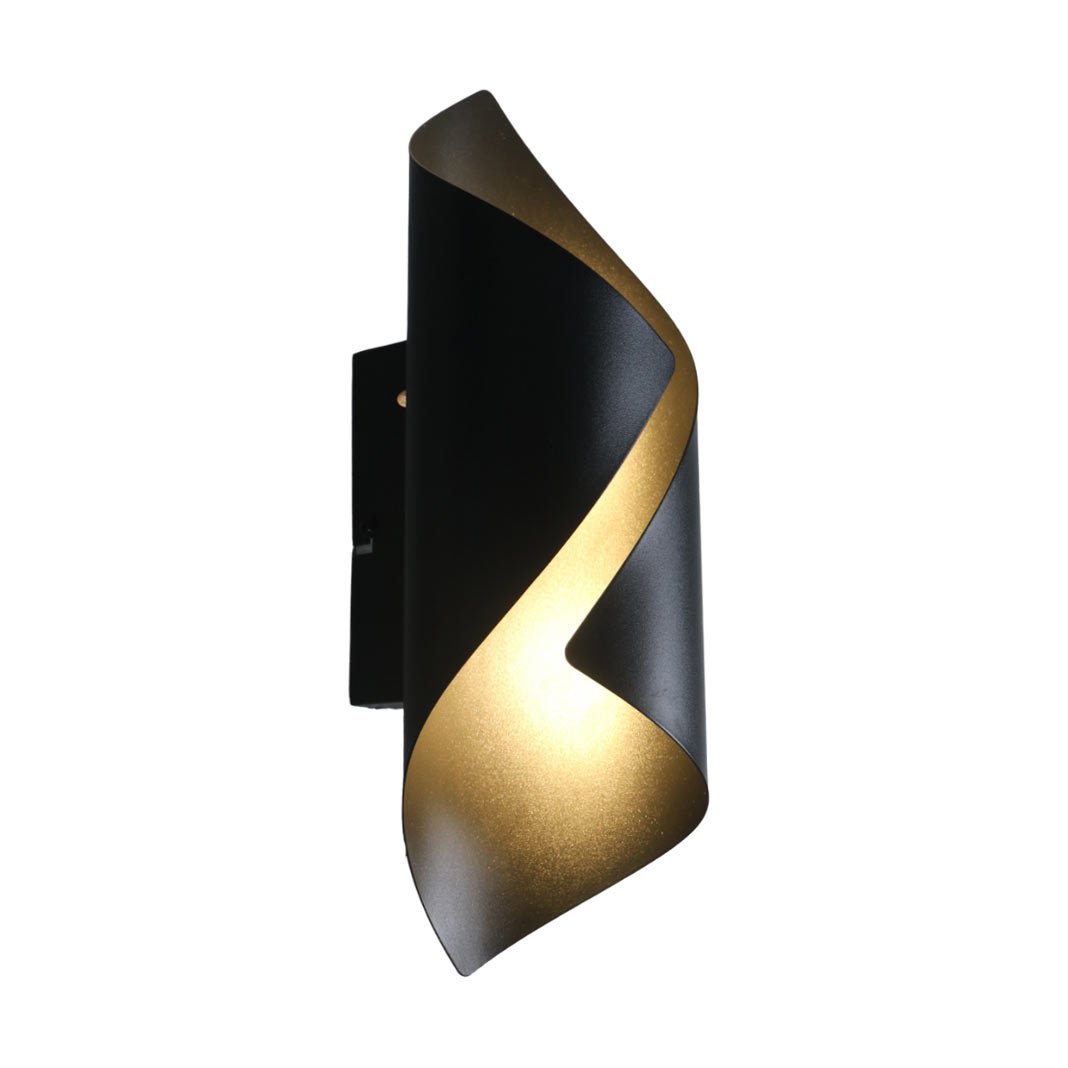 Freelight wandlamp Letto - 1 lichts - 12 x 31 cm - zwart