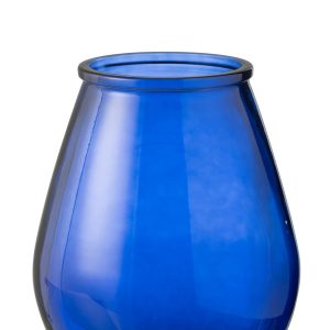 J-Line vaas Egg – glas – blauw – large – Ø 29 cm