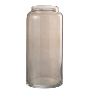 J-Line vaas Recht Lang – glas – amber – small – 40 cm hoog