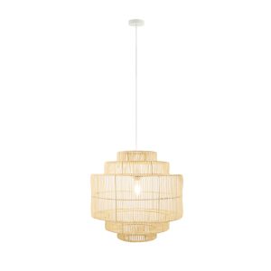 HOME DELUXE Hanglamp van Rotan SIA – Wit/Bamboe HOME DELUXE Hanglamp van Rotan SIA – Wit/Bamboe