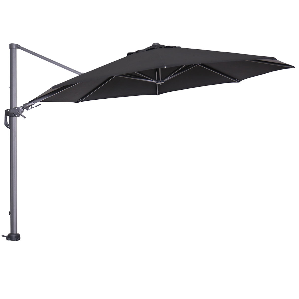 Garden Impressions zweefparasol Hawaii zwart 350x350 cm + 90 kg voet e