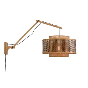 GOOD&MOJO wandlamp Andes – bruin – Ø50cm