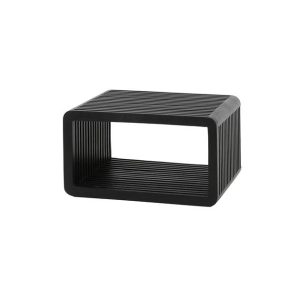 Giga Meubel Nachtkastje Rib – Zwart Hout – 45x30x22cm Giga Meubel Nachtkastje Rib – Zwart Hout – 45x30x22cm