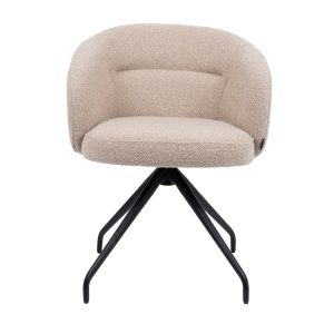 HelloChair eetkamerstoel HC06 Suskin – spinpoot black – cloud beige HelloChair eetkamerstoel HC06 Suskin – spinpoot black – cloud beige