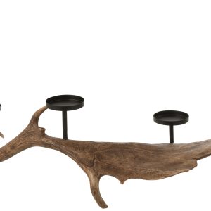 J-Line kaarshouder Antlers – polyresin – bruin – large J-Line kaarshouder Antlers – polyresin – bruin – large