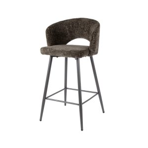 Giga Meubel Barstoel Salon Tissee – Bruin Stof – Set van 2 Giga Meubel Barstoel Salon Tissee – Bruin Stof – Set van 2