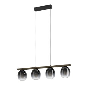 EGLO hanglamp Filago – e27 – 88 cm – zwart/bruin EGLO hanglamp Filago – e27 – 88 cm – zwart/bruin