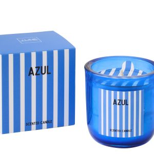 J-Line geurkaars Azul – Salt & Waves – glas – blauw – large J-Line geurkaars Azul – Salt & Waves – glas – blauw – large