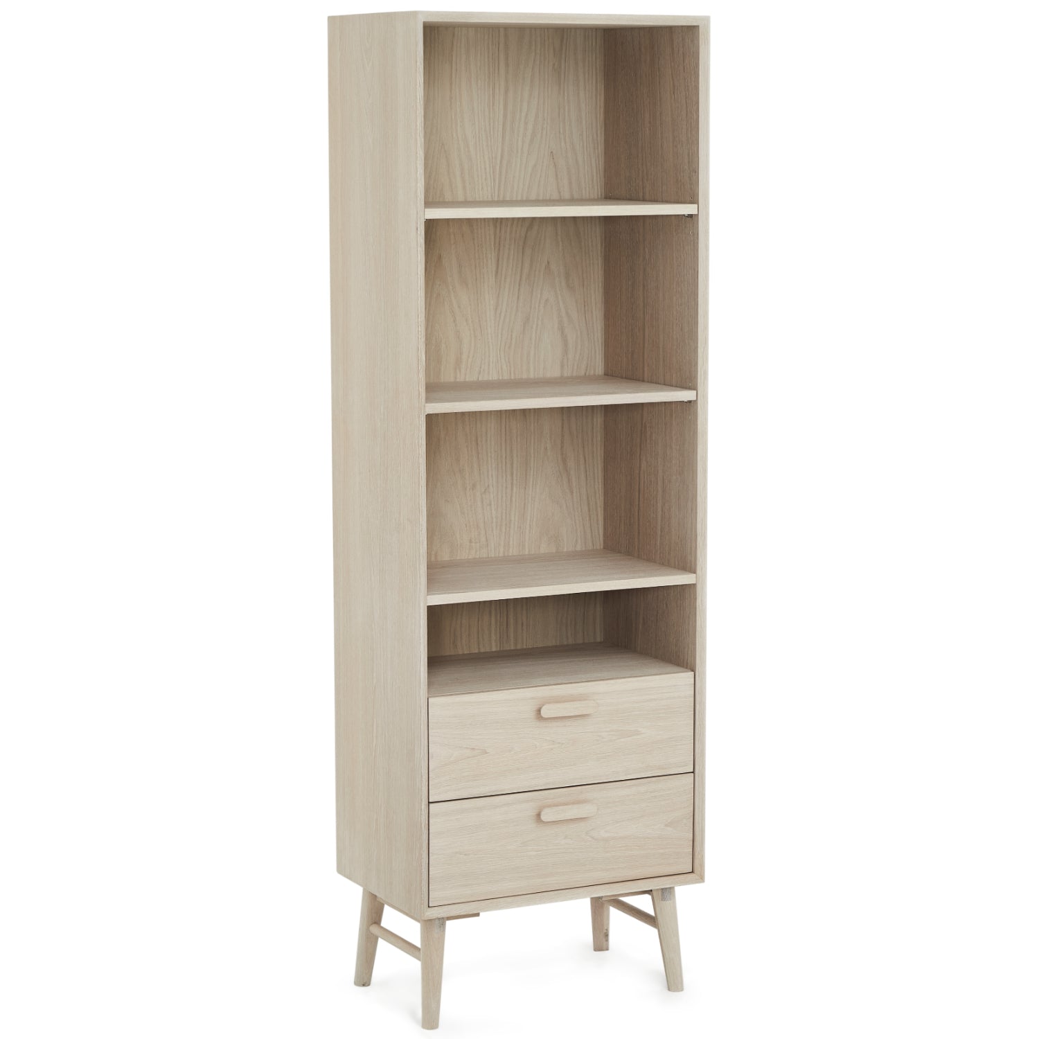 Furnhouse stellingkast Porto - Witte olie - MDF, Eikenfineer - 40x60x1