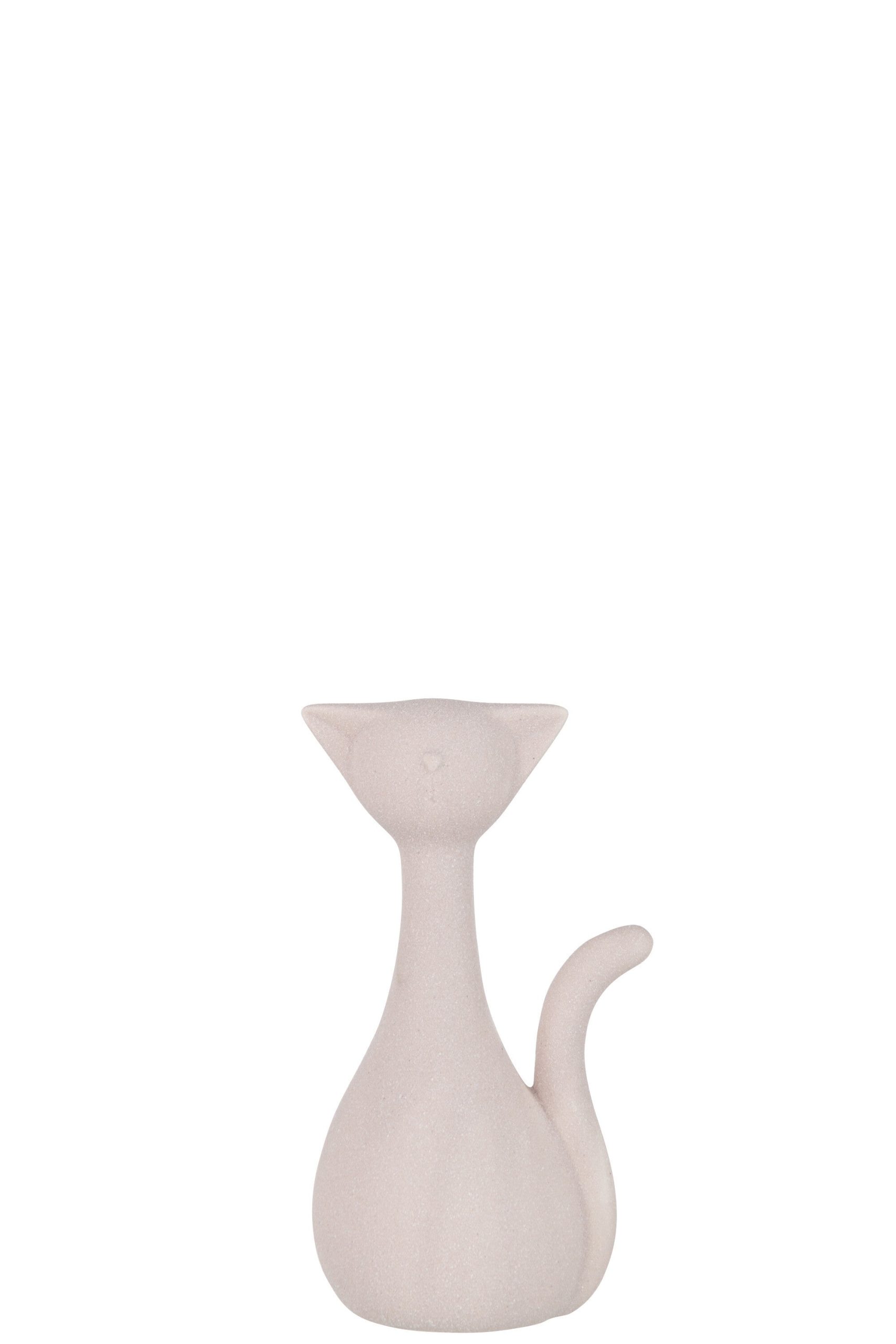 J-Line figuur Kat Minou - keramiek - lichtroze - large