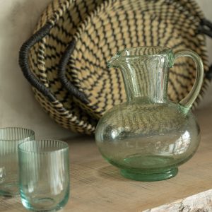 J-Line glas Kyle – glas – transparant/groen – 6 stuks J-Line glas Kyle – glas – transparant/groen – 6 stuks