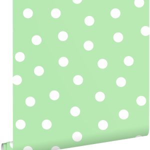 ESTAhome behang stippen groen – 50 x 900 cm – 131797 ESTAhome behang stippen groen – 50 x 900 cm – 131797