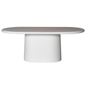 Giga Meubel Tuintafel Romy – Ovaal Off-White Eco Composiet – 160x100x7