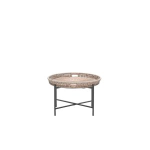 Benidorm bijzettafel – diameter 70xH40 cm – c. black – natural Benidorm bijzettafel – diameter 70xH40 cm – c. black – natural