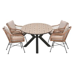 Garden Impressions Tuinset Lucas bruin 5-delig – Tulli tuintafel 180×1 Garden Impressions Tuinset Lucas bruin 5-delig – Tulli tuintafel 180×1