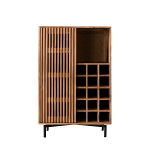 Giga Meubel Wijnkast Slide – Naturel Acaciahout – 80x43x122cm Giga Meubel Wijnkast Slide – Naturel Acaciahout – 80x43x122cm