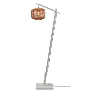 GOOD&MOJO vloerlamp Tanami – bruin – Ø40cm