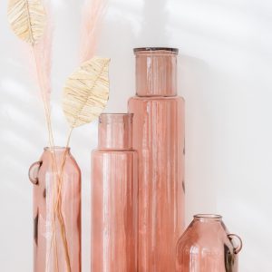J-Line droogbloemen tak Pampas – gedroogd pluim – lichtroze – 12 st.