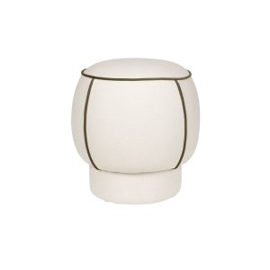Housecraft Living Marina Poef Rond 45 cm Wit
