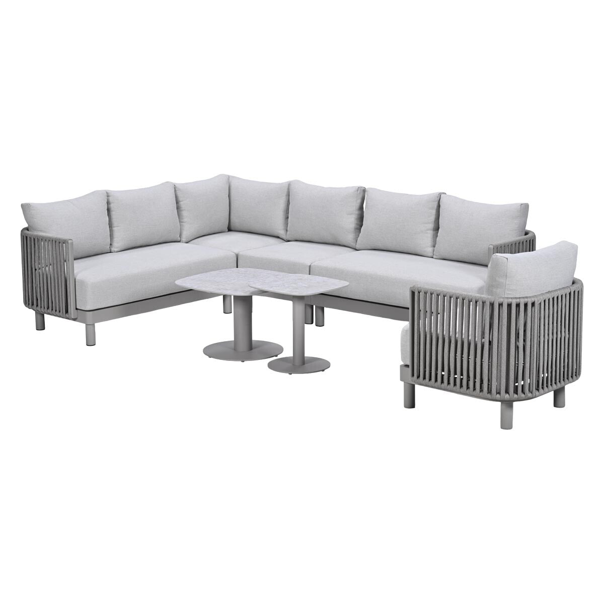Garden Impressions Loungeset Andong hoek 7-delig - taupe
