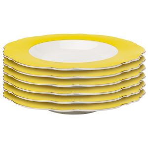 Kare Design Soepborden Harlequin Ø23cm geel (6/set)