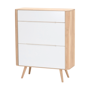 Gazzda Ena Shoe Cabinet Schoenenkast – Hout – Whitewash / wit