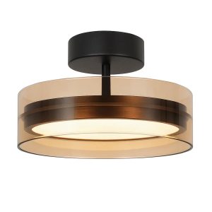 Highlight plafondlamp Enzo – 1 lichts – 30 x 18.5 cm – zwart