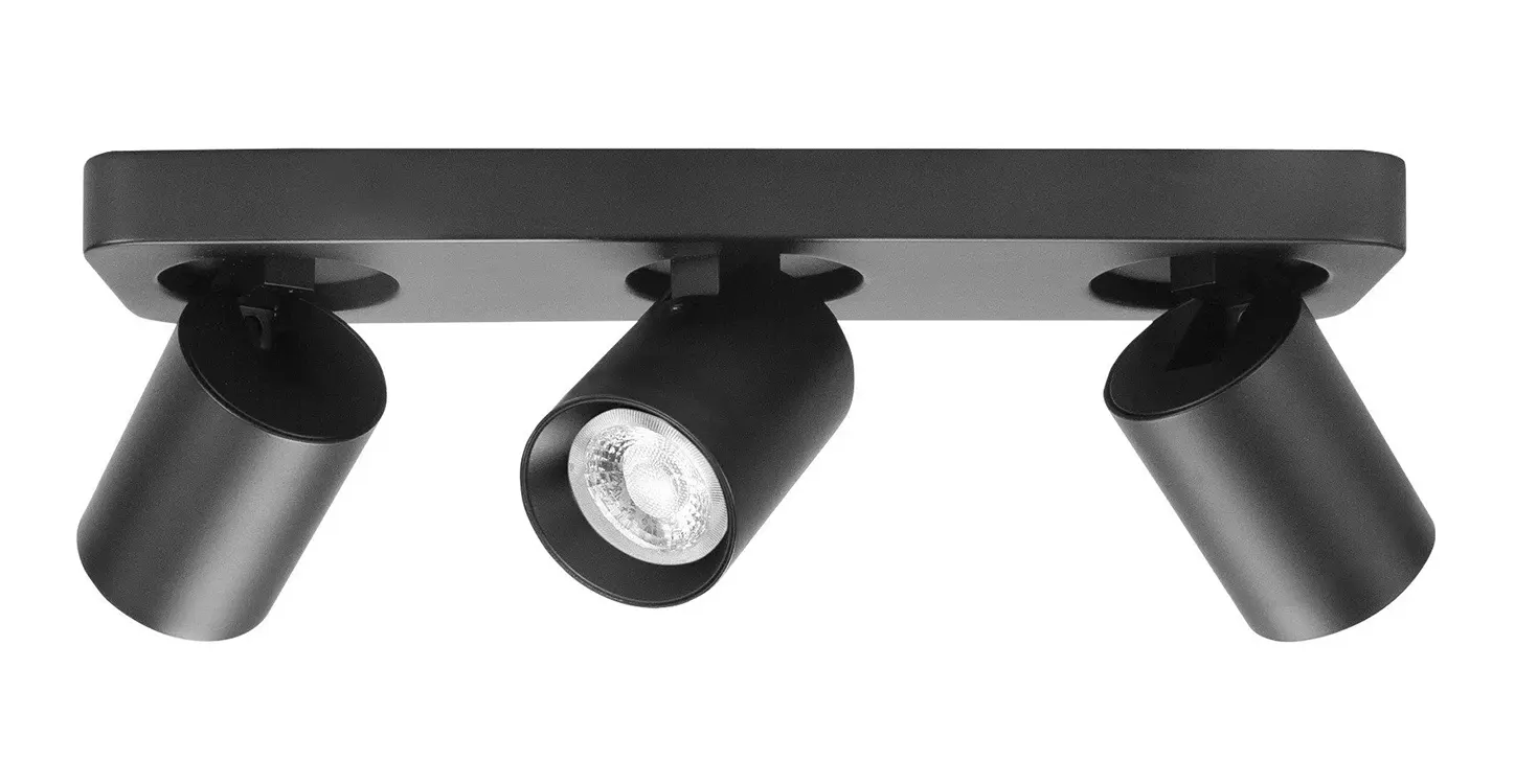 Highlight spot Oliver - 3 lichts - 35 x 13 cm - zwart