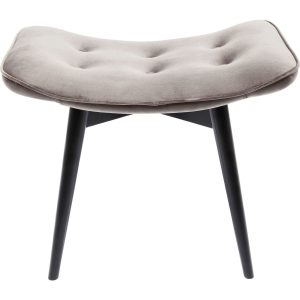 Kare Design Voetsteun Vicky fluweel grijs