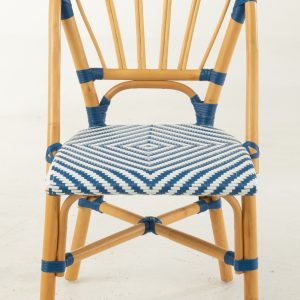 J-Line stoel live – jute/kunststof – naturel/blauw