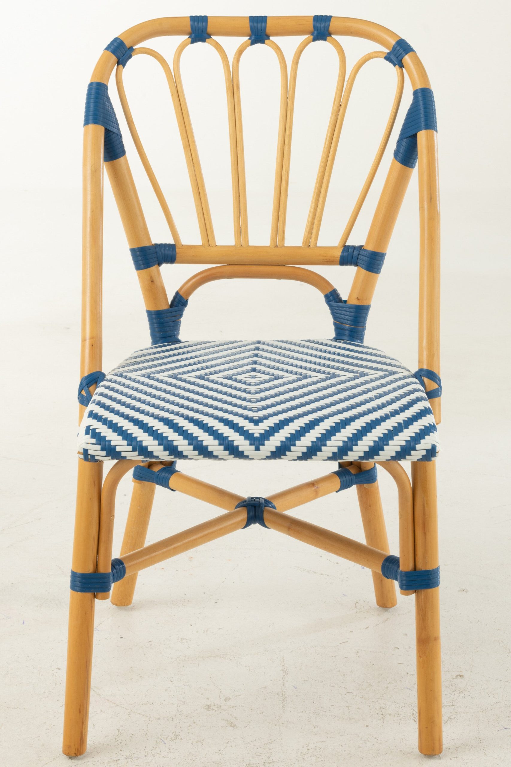 J-Line stoel live - jute/kunststof - naturel/blauw