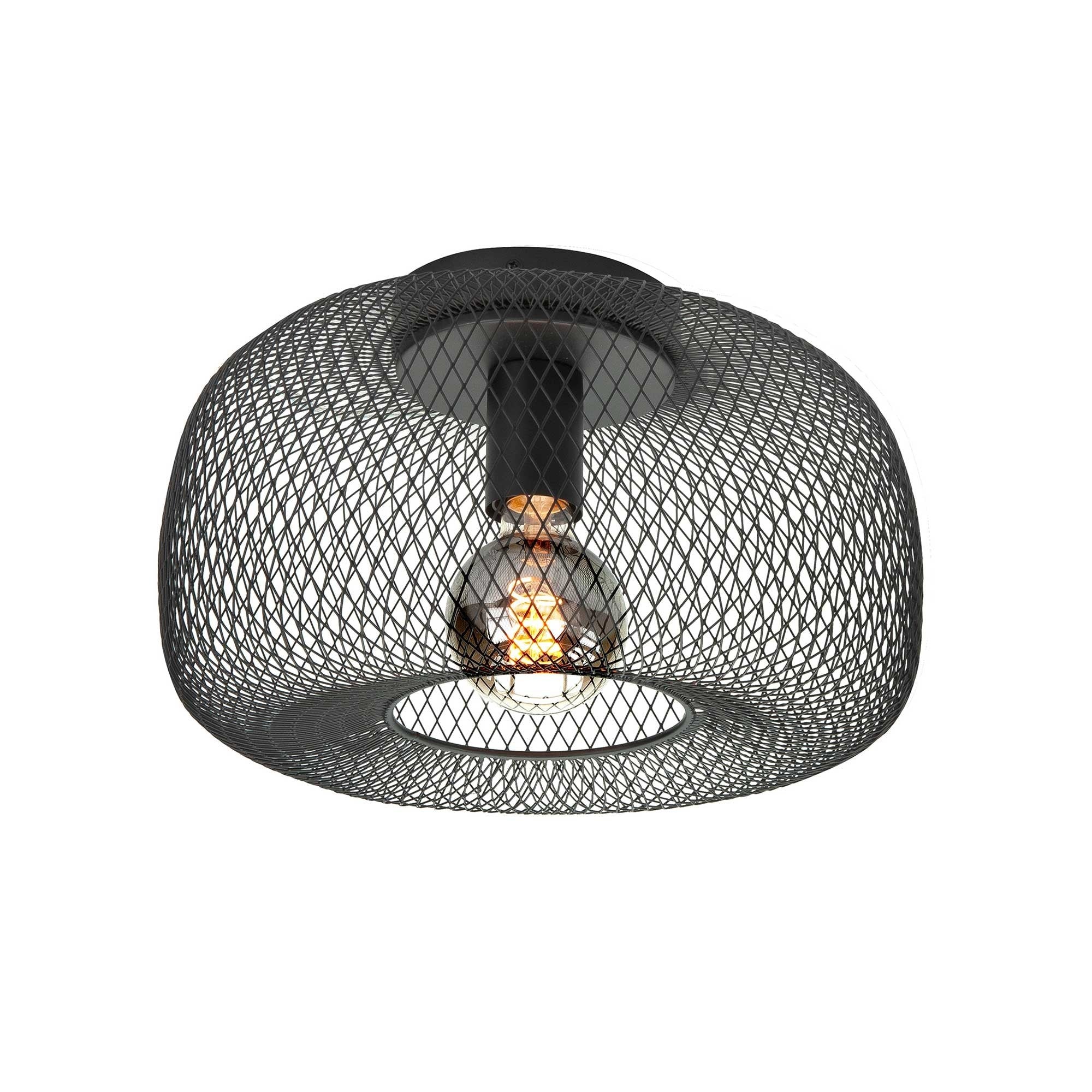 Highlight plafondlamp Honey - 1 lichts - 32 x 20 cm - zwart