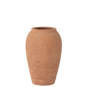 J-Line vaas Kaia Terracotta – keramiek – bruin – small – Ø 16 cm
