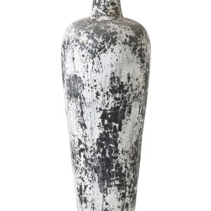 J-Line vaas Ruby – keramiek – zwart/wit – large