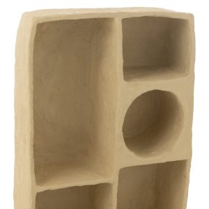 J-Line wandrek Flint – papier maché – naturel – large