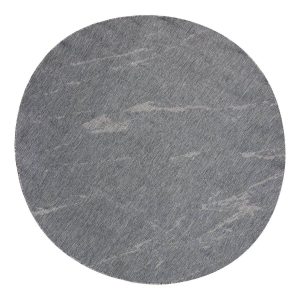 Interieur05 Rond Buitenkleed Marble – Grijs/wit – dubbelzijdig – EVA I