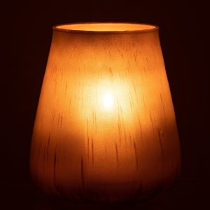 J-Line windlicht Antiek – glas – bruin – large