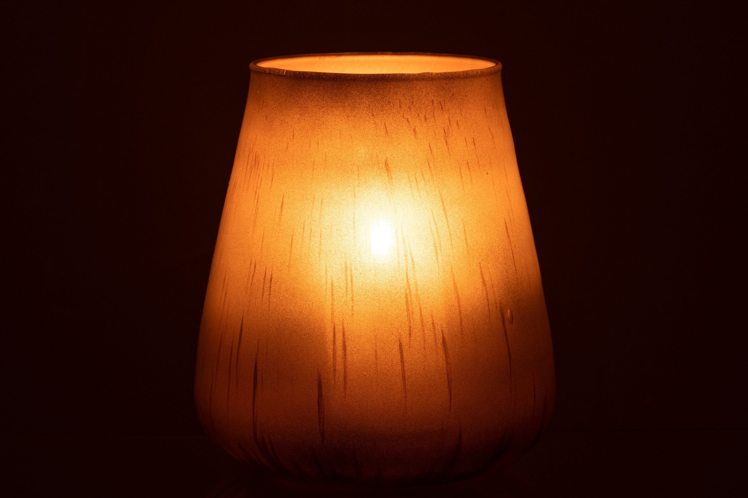 J-Line windlicht Antiek - glas - bruin - large