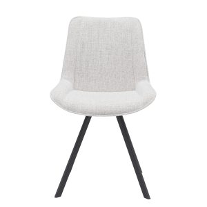 Giga Meubel Eetkamerstoel Mika – Metaal/Stof – Beige – Set van 2 Giga Meubel Eetkamerstoel Mika – Metaal/Stof – Beige – Set van 2