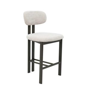 Giga Meubel Barstoel Noor – Beige/Brons – Zithoogte 65cm – Set van 2 Giga Meubel Barstoel Noor – Beige/Brons – Zithoogte 65cm – Set van 2
