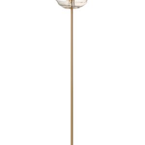 J-Line vloerlamp Bijenkorf – glas – licht cognac