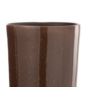 J-Line bloempot Flek – keramiek – bruin – large – Ø 24 cm J-Line bloempot Flek – keramiek – bruin – large – Ø 24 cm