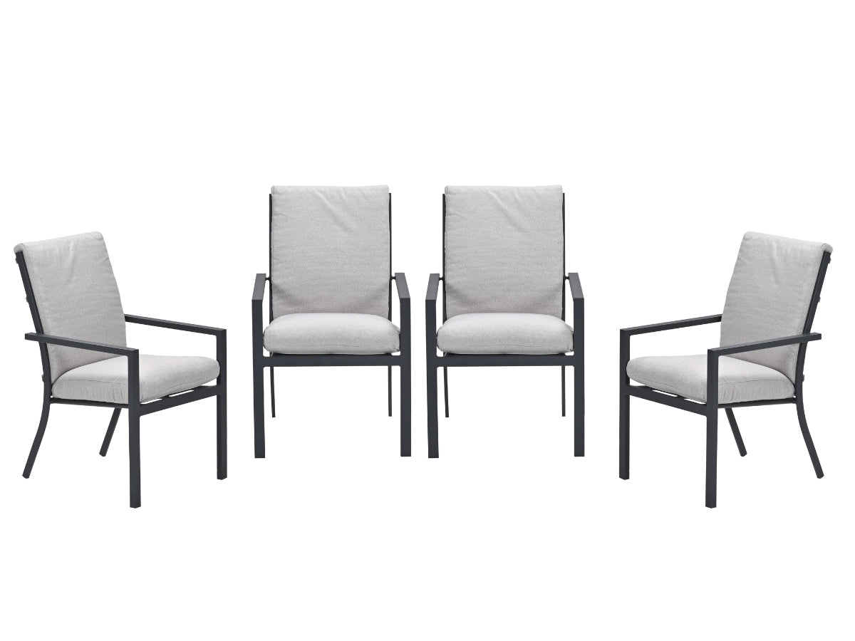 Garden Impressions Sergio tuinstoelen set van 4 carbon black