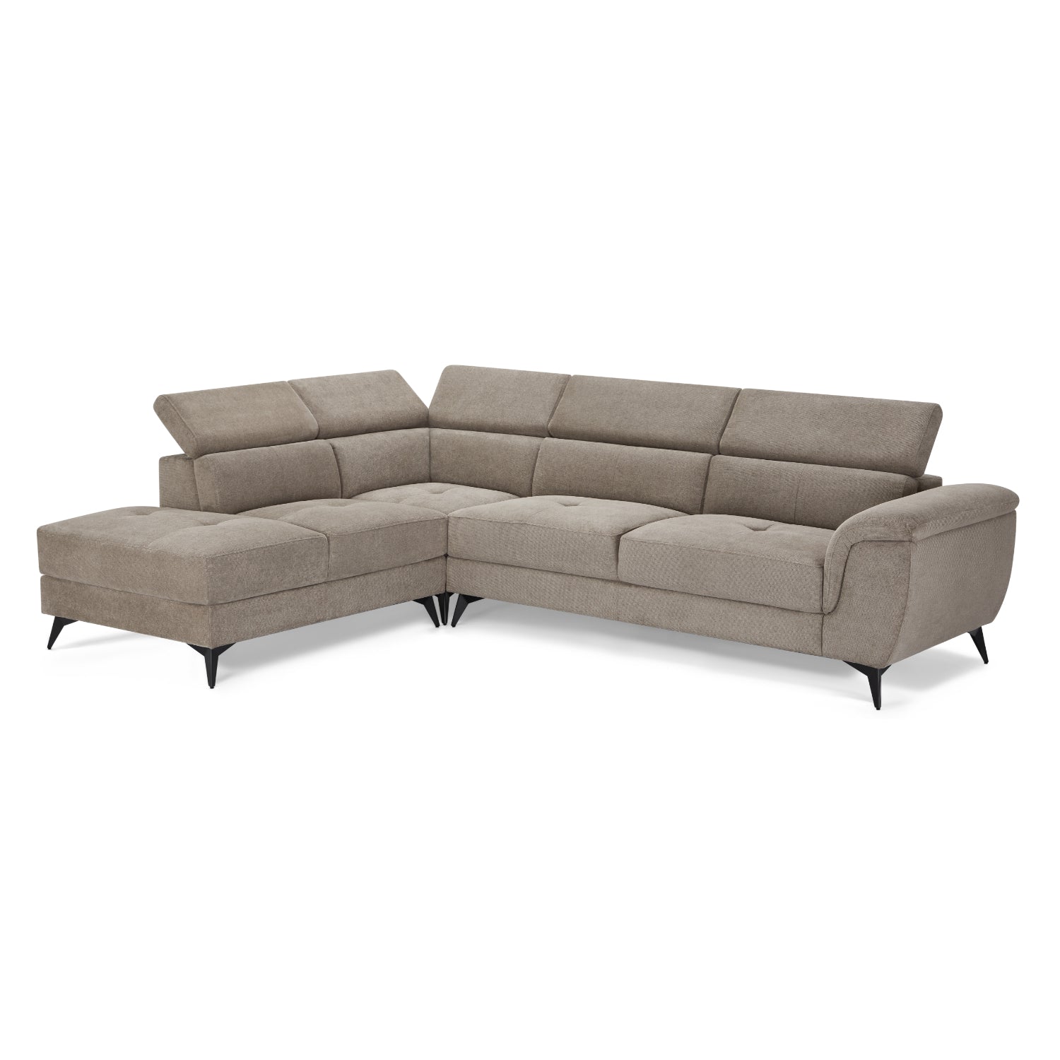 Furnhouse chaise longue bank links Betis - Taupe - Stof - 95x290x90
