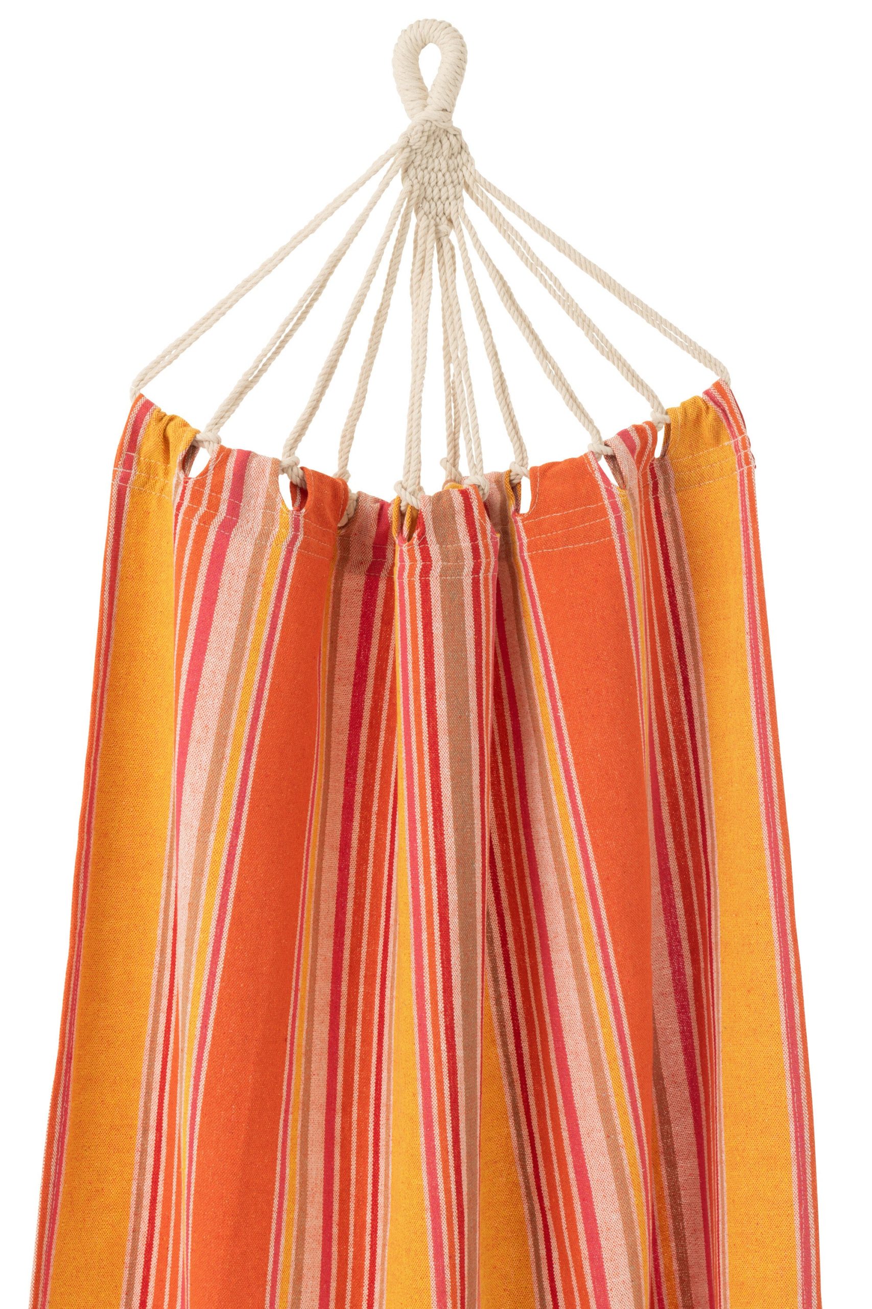 J-Line hangmat Strepen - katoen/polyester - oranje/mix