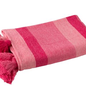 J-Line plaid Stripe – textiel – roze J-Line plaid Stripe – textiel – roze