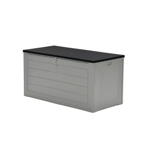 Primo kussenbox – kunststof – 680L – 146×71 cm – donkergrijs – zwart