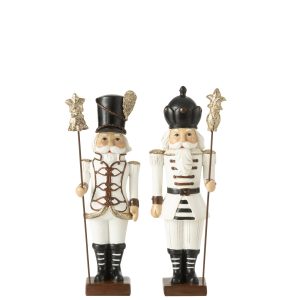 J-Line figuur Notenkraker – polyresin – mix – medium – 2 stuks J-Line figuur Notenkraker – polyresin – mix – medium – 2 stuks